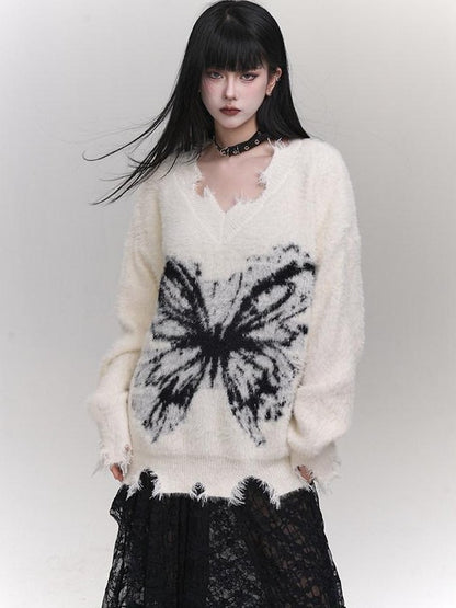 LADYGHOST Ethereal Ghost Girl Milky Slouchy Women&