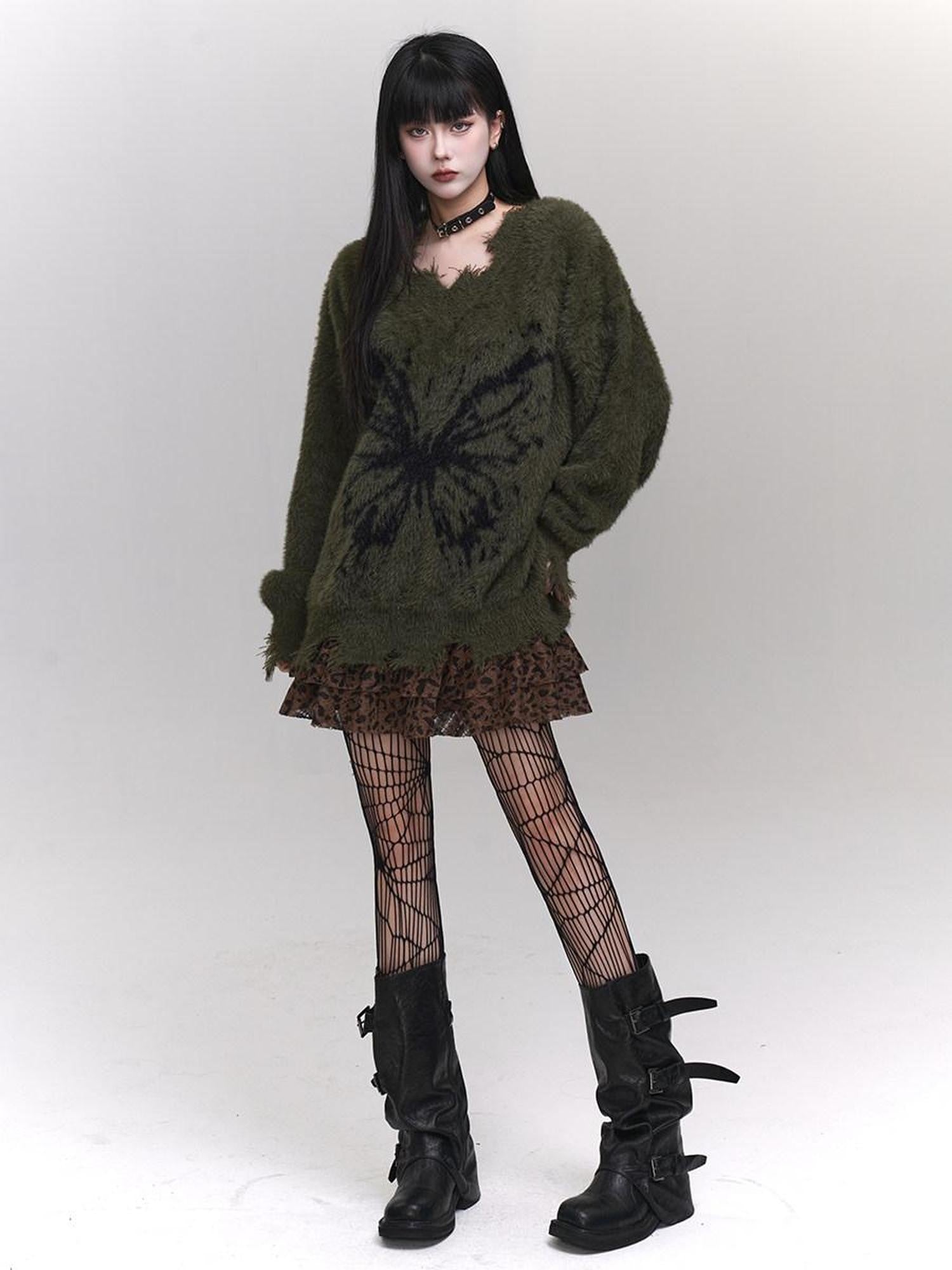 LADYGHOST Ethereal Ghost Girl Milky Slouchy Women&