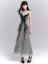 LADYGHOST Ethereal Gray Waist Cinched Bodycon Women&