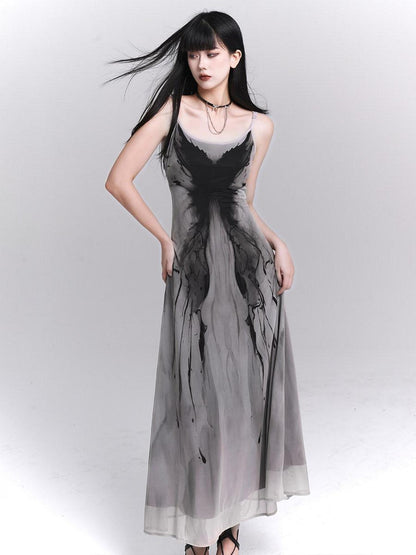 LADYGHOST Ethereal Gray Waist Cinched Bodycon Women&