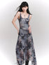 LADYGHOST Ethereal Ink Wash Butterfly Spaghetti Strap Women&