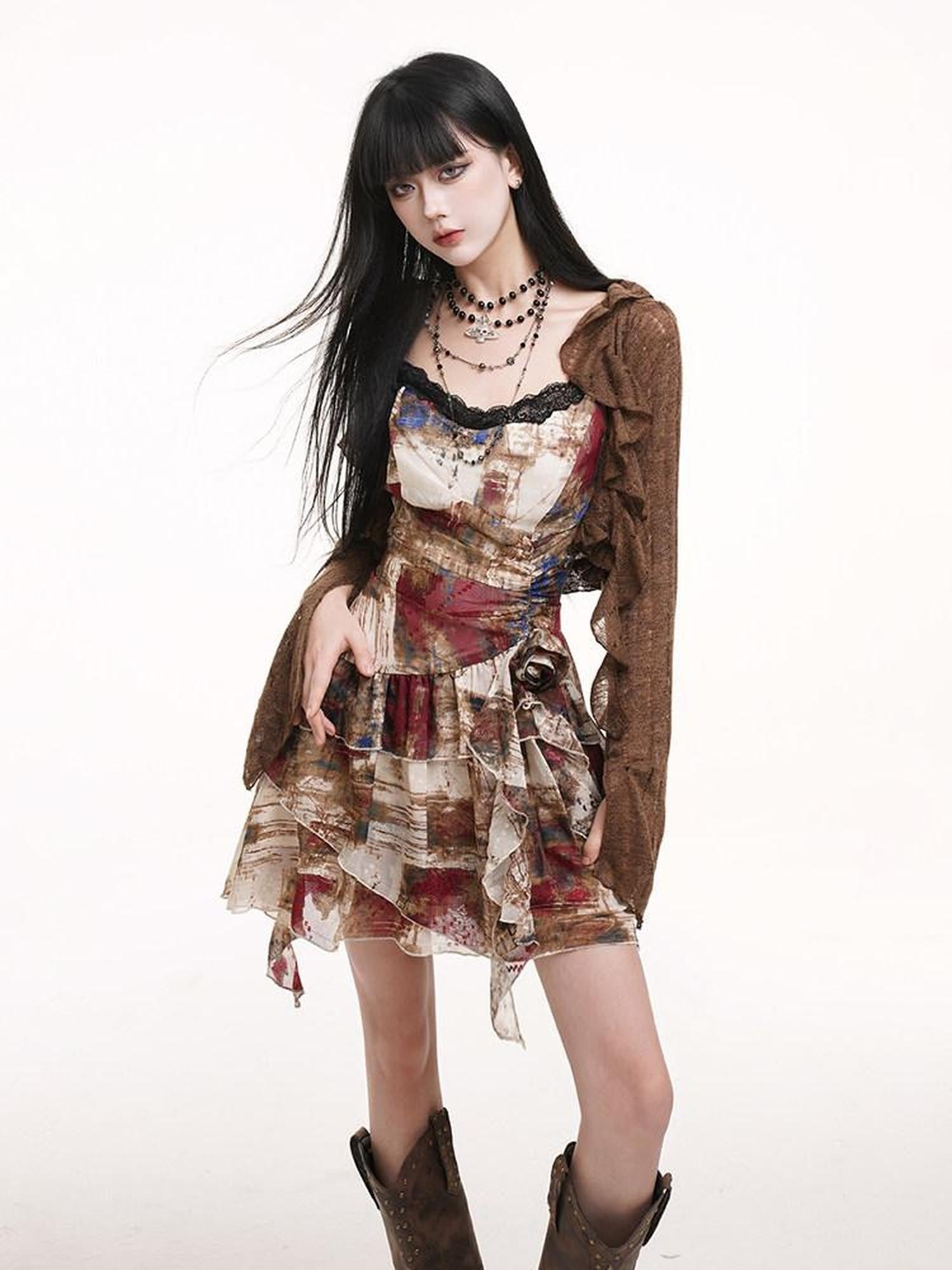 LADYGHOST Ethereal Lightweight Cropped Open Front Women&