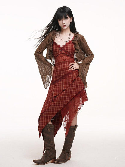 LADYGHOST Ethereal Lightweight Cropped Open Front Women&