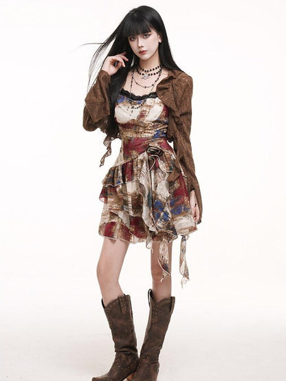 LADYGHOST Ethereal Lightweight Cropped Open Front Women&