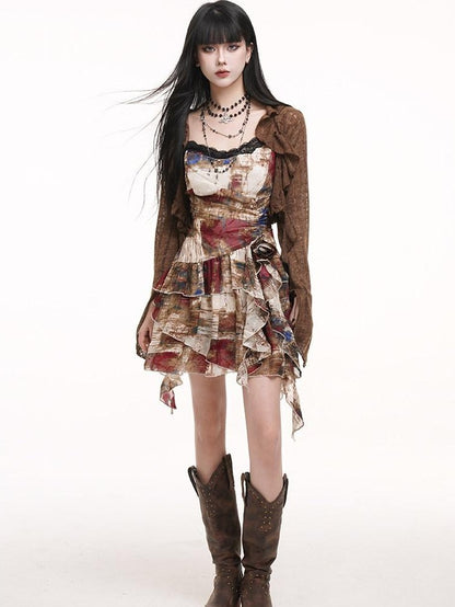LADYGHOST Ethereal Lightweight Cropped Open Front Women&