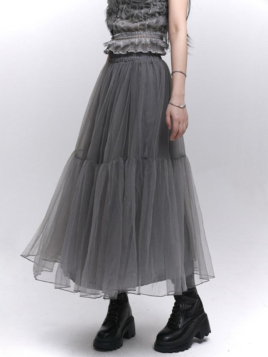 LADYGHOST Ethereal Mesh Tulle Cami Strappy Women&