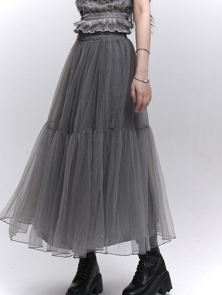 LADYGHOST Ethereal Mesh Tulle Cami Strappy Women&