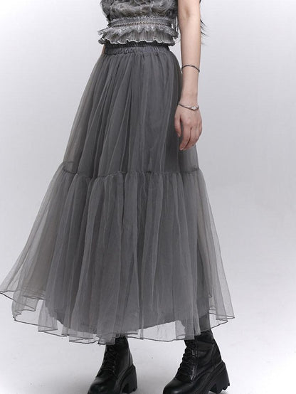 LADYGHOST Ethereal Mesh Tulle Cami Strappy Women&
