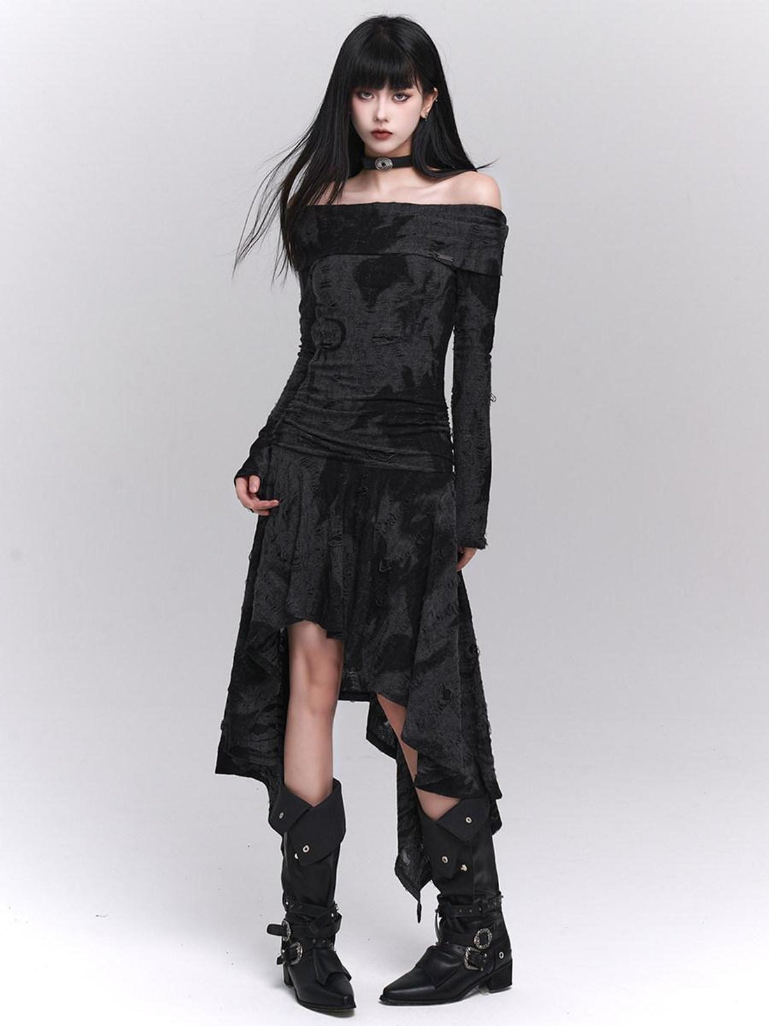 LADYGHOST Ethereal Minimalist Niche Unique Off Shoulder Women&