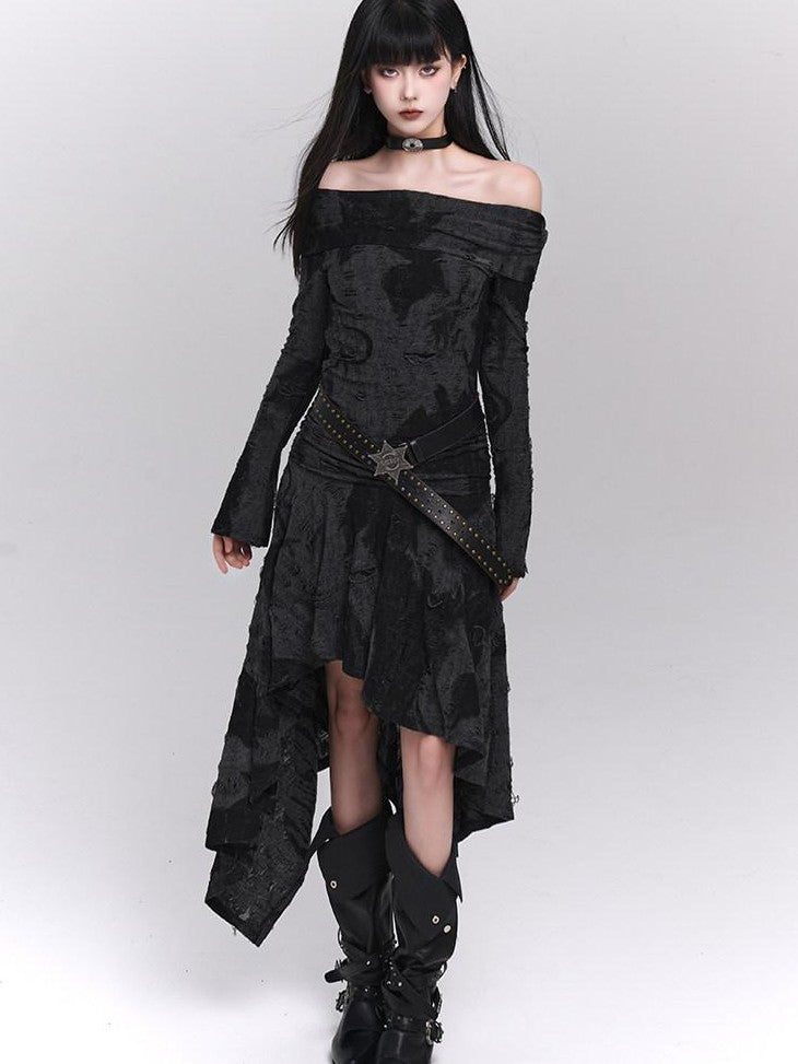 LADYGHOST Ethereal Minimalist Niche Unique Off Shoulder Women&