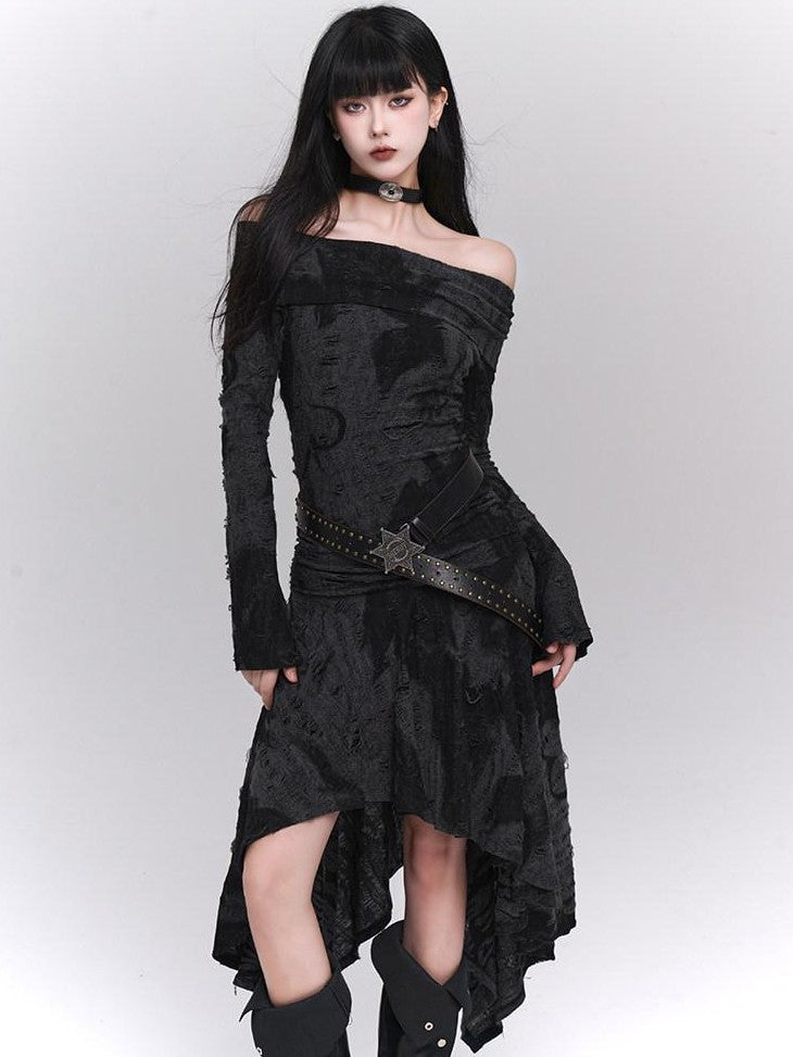 LADYGHOST Ethereal Minimalist Niche Unique Off Shoulder Women&
