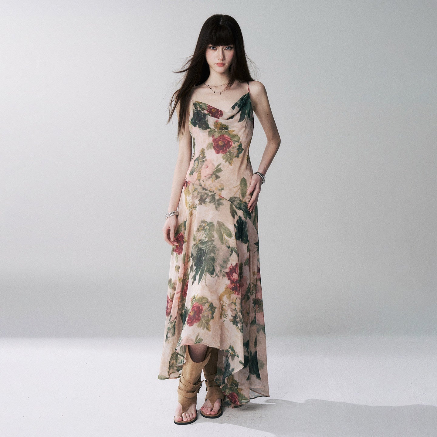 LADYGHOST_Ethereal_Oil_Painting_Floral_Cowl_Neck_Women&