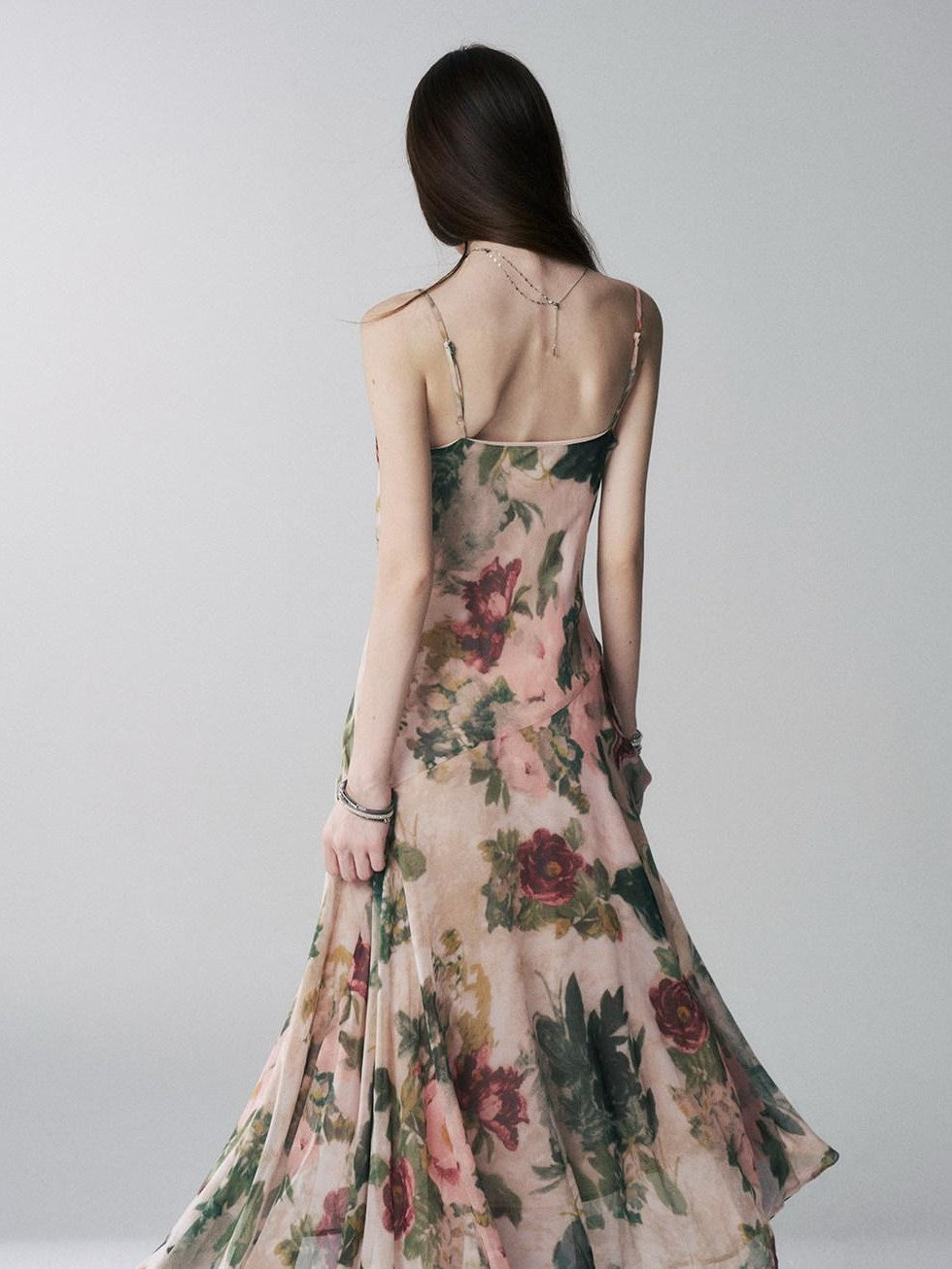 LADYGHOST Ethereal Oil Painting Floral Cowl Neck Women&