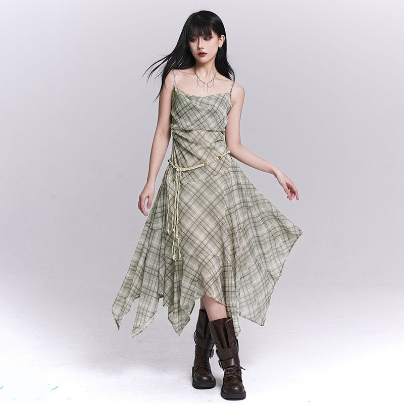 LADYGHOST_Ethereal_Purple_Strappy_Asymmetrical_Hem_Cinched_Waist_Women&