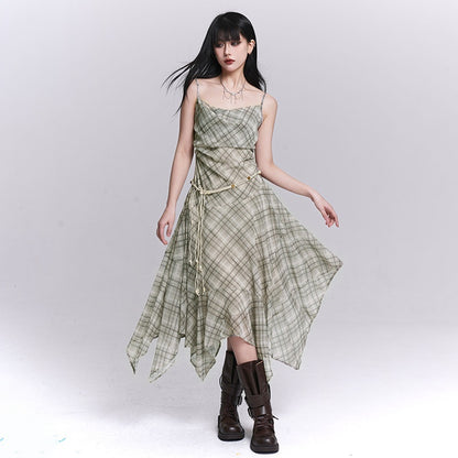 LADYGHOST_Ethereal_Purple_Strappy_Asymmetrical_Hem_Cinched_Waist_Women&