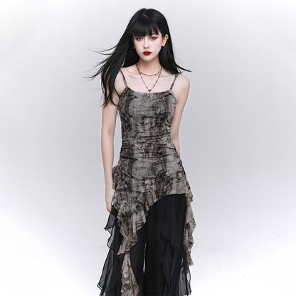 LADYGHOST_Ethereal_Ruffled_Asymmetrical_Spaghetti_Strap_Women&