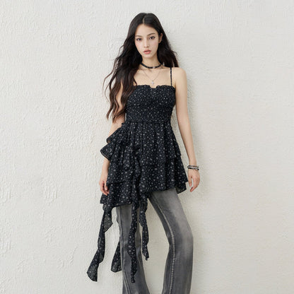 LADYGHOST_Ethereal_Seaside_Strappy_Asymmetric_Hem_Floral_Women&