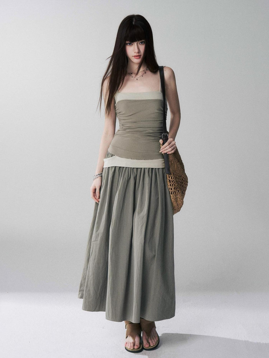 LADYGHOST Ethereal Sensual Strappy Bandeau Cinched Waist Women&