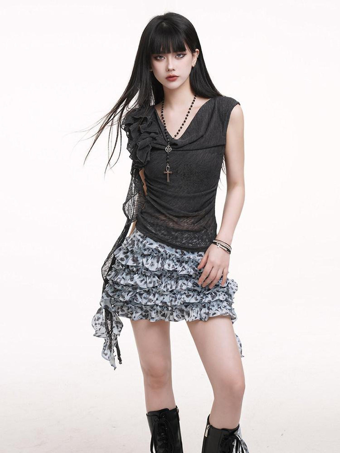 LADYGHOST Ethereal Sheer Mesh Women&