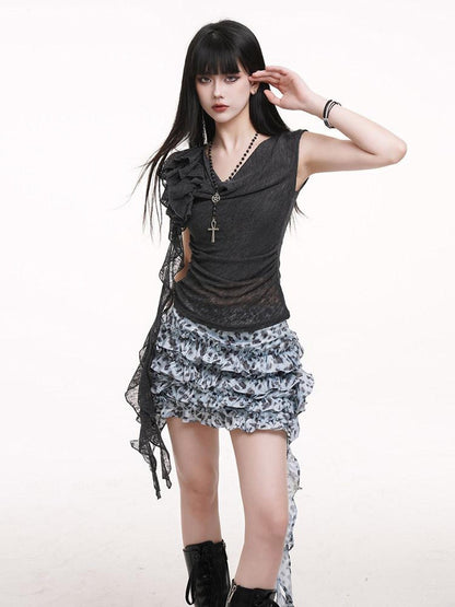 LADYGHOST Ethereal Sheer Mesh Women&