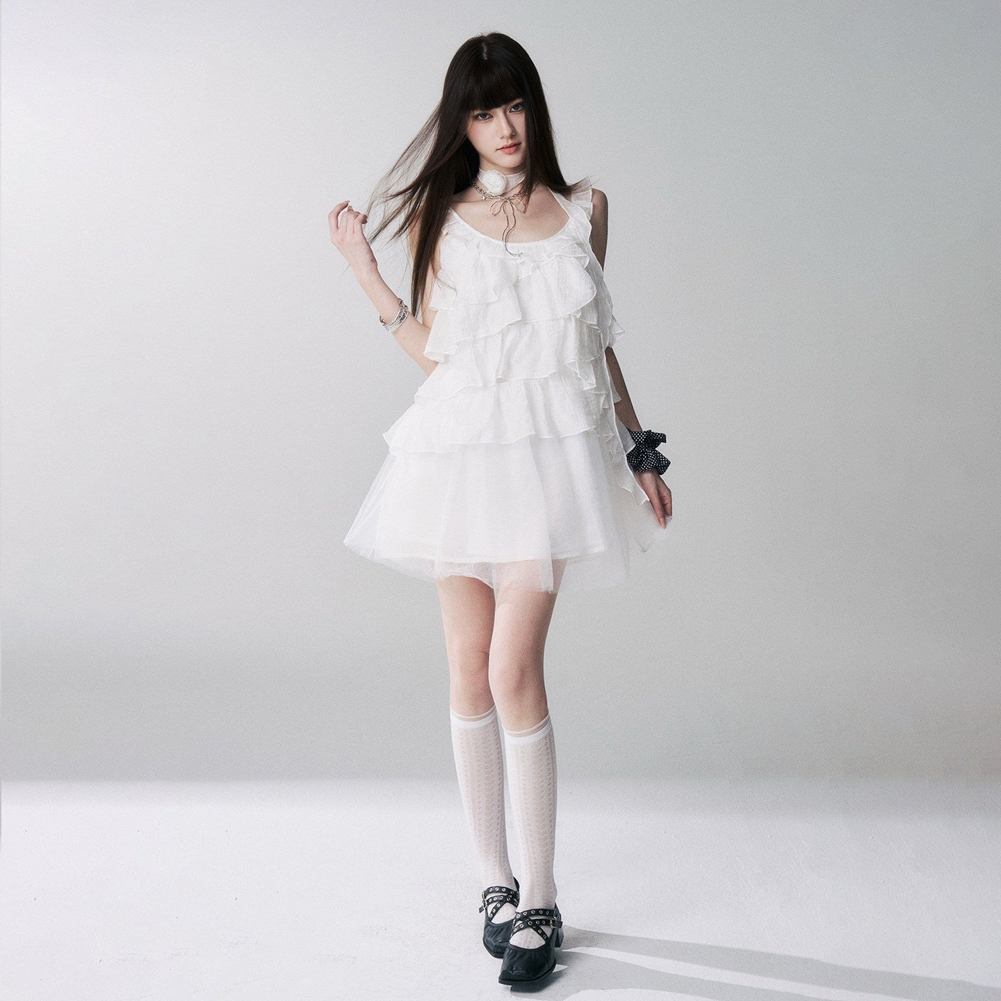 LADYGHOST_Ethereal_Short_Layered_Ruffle_Women&