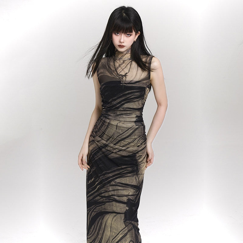 LADYGHOST_Ethereal_Sleeveless_Cinched_Waist_Fitted_Women&