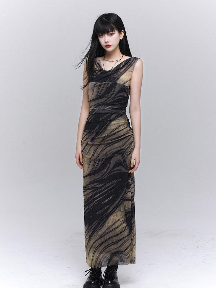 LADYGHOST Ethereal Sleeveless Cinched Waist Fitted Women&