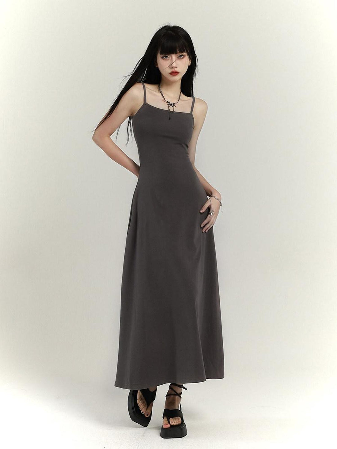 LADYGHOST Ethereal Spaghetti Strap Waist Cinched Bodycon Women&