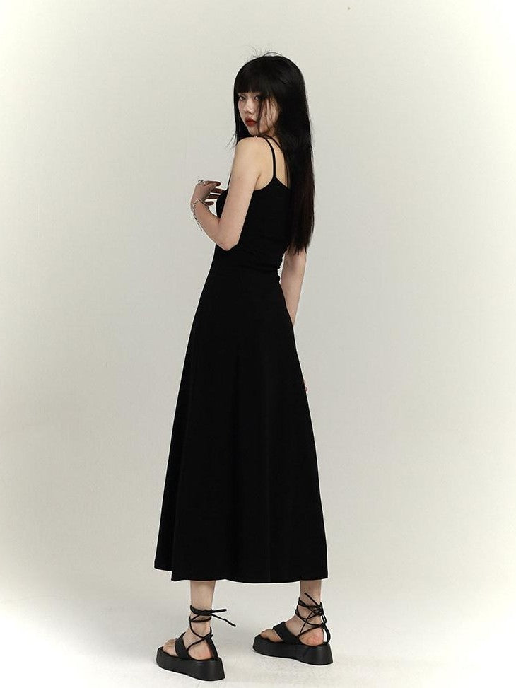 LADYGHOST Ethereal Spaghetti Strap Waist Cinched Bodycon Women&