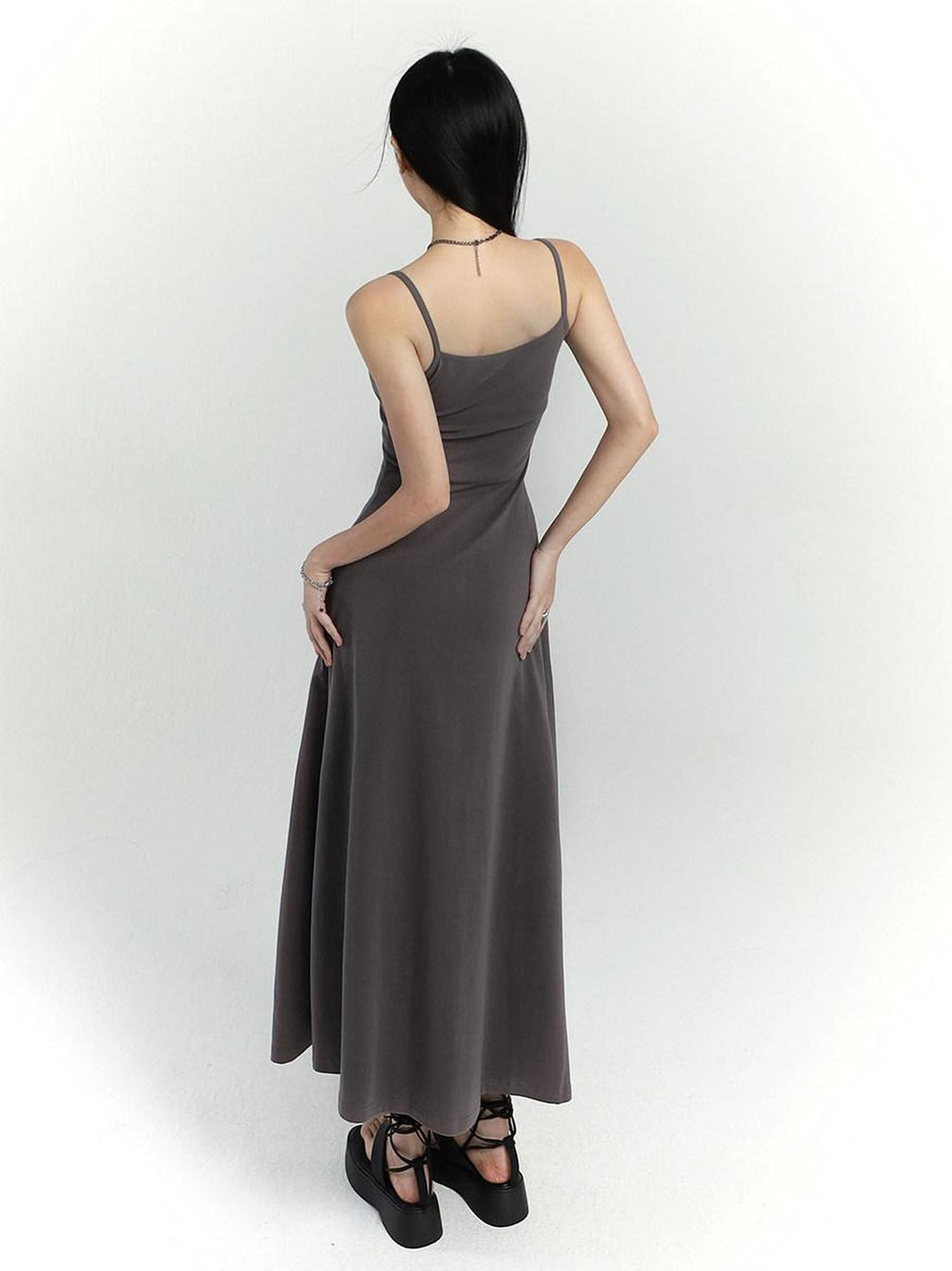 LADYGHOST Ethereal Spaghetti Strap Waist Cinched Bodycon Women&