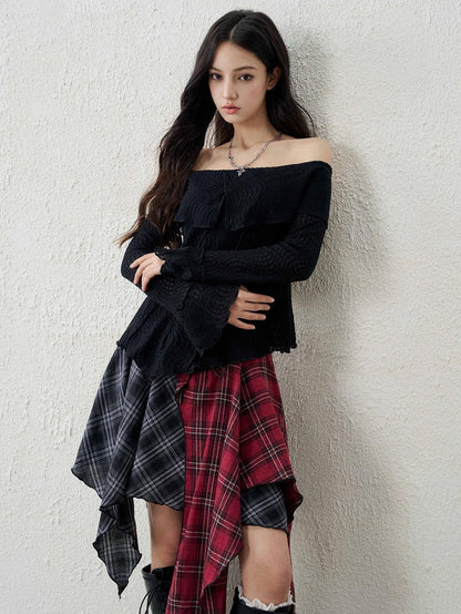 LADYGHOST Ethereal Textured Off Shoulder Women&