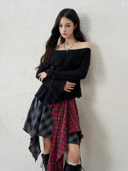LADYGHOST Ethereal Textured Off Shoulder Women&