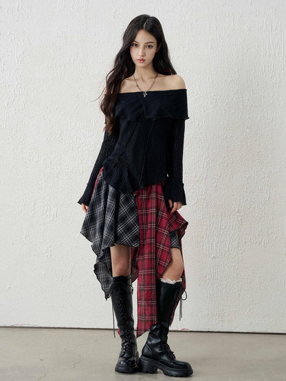 LADYGHOST Ethereal Textured Off Shoulder Women&