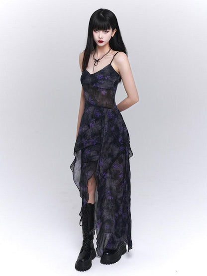LADYGHOST Ethereal Unique Asymmetrical Hem Strappy Women&