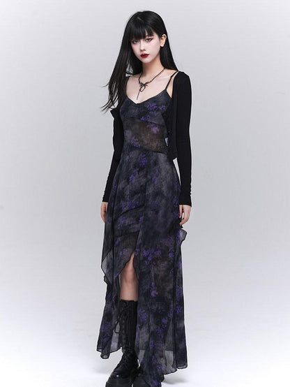LADYGHOST Ethereal Unique Asymmetrical Hem Strappy Women&