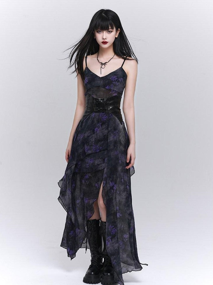 LADYGHOST Ethereal Unique Asymmetrical Hem Strappy Women&