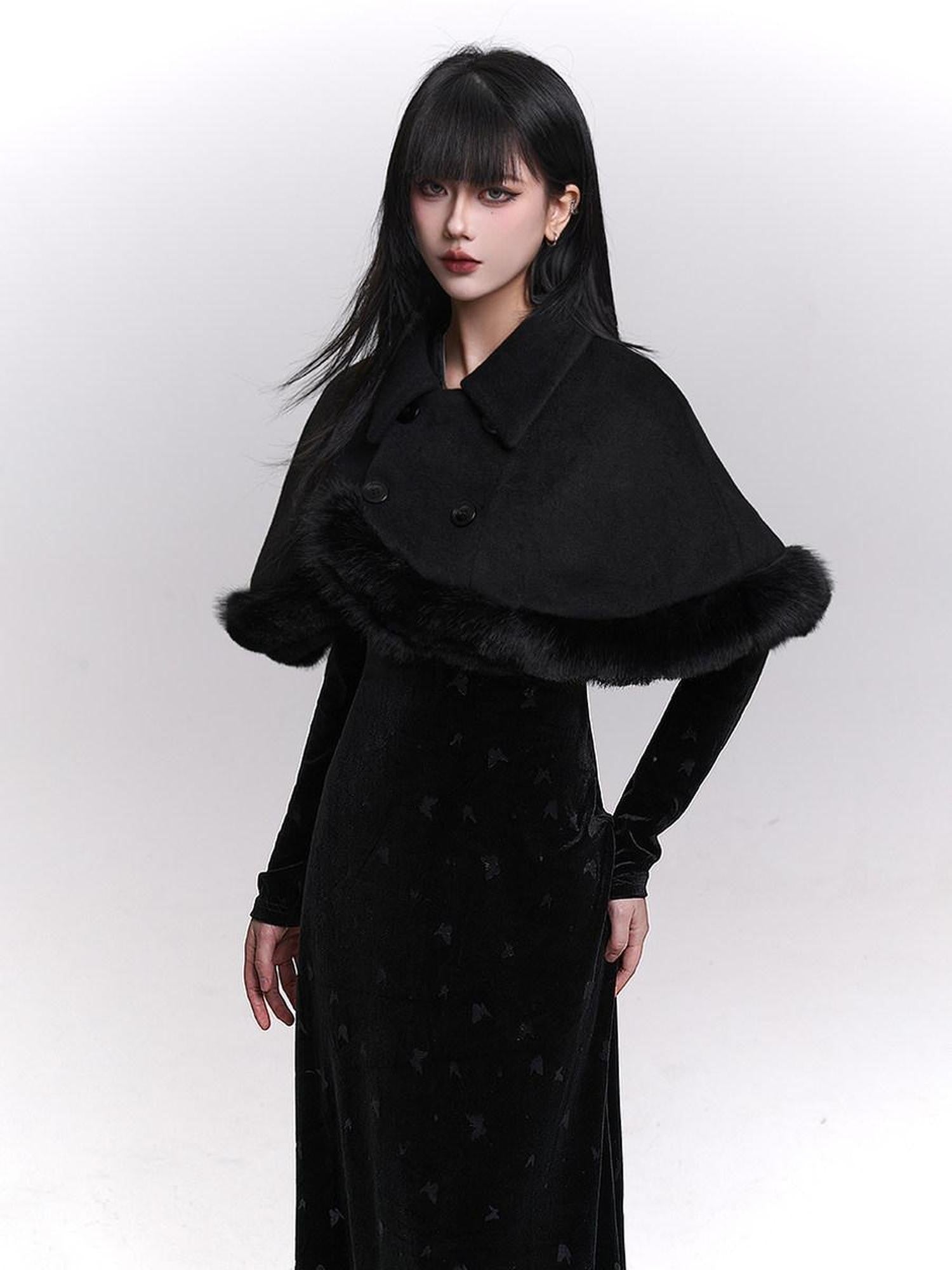 LADYGHOST Ethereal Unique Heiress Cape Shawl Women&