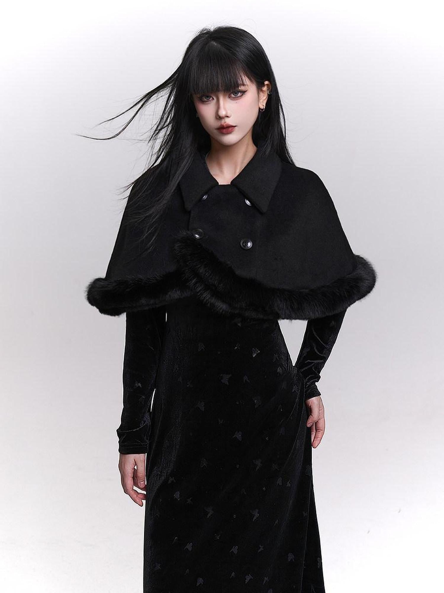 LADYGHOST Ethereal Unique Heiress Cape Shawl Women&