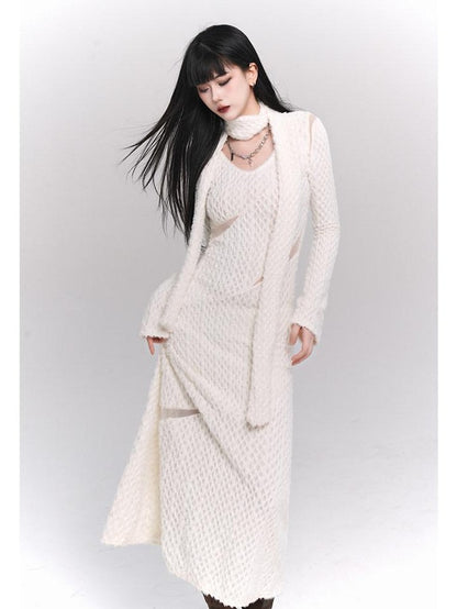 LADYGHOST Ethereal White Long Sleeve Korean Elevated Women&