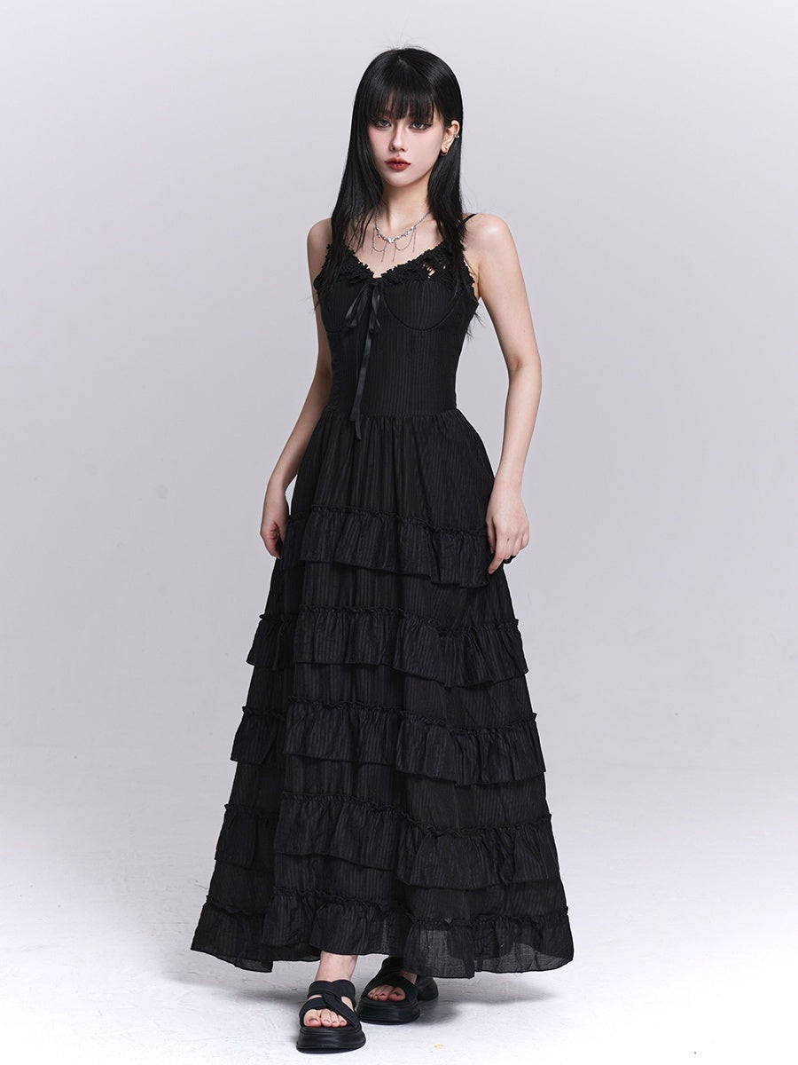 LADYGHOST_French_Pleated_Tiered_Black_Women&