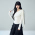 LADYGHOST_Ghost_Cape_Ruched_Button_Solid_Color_Korean_Women&