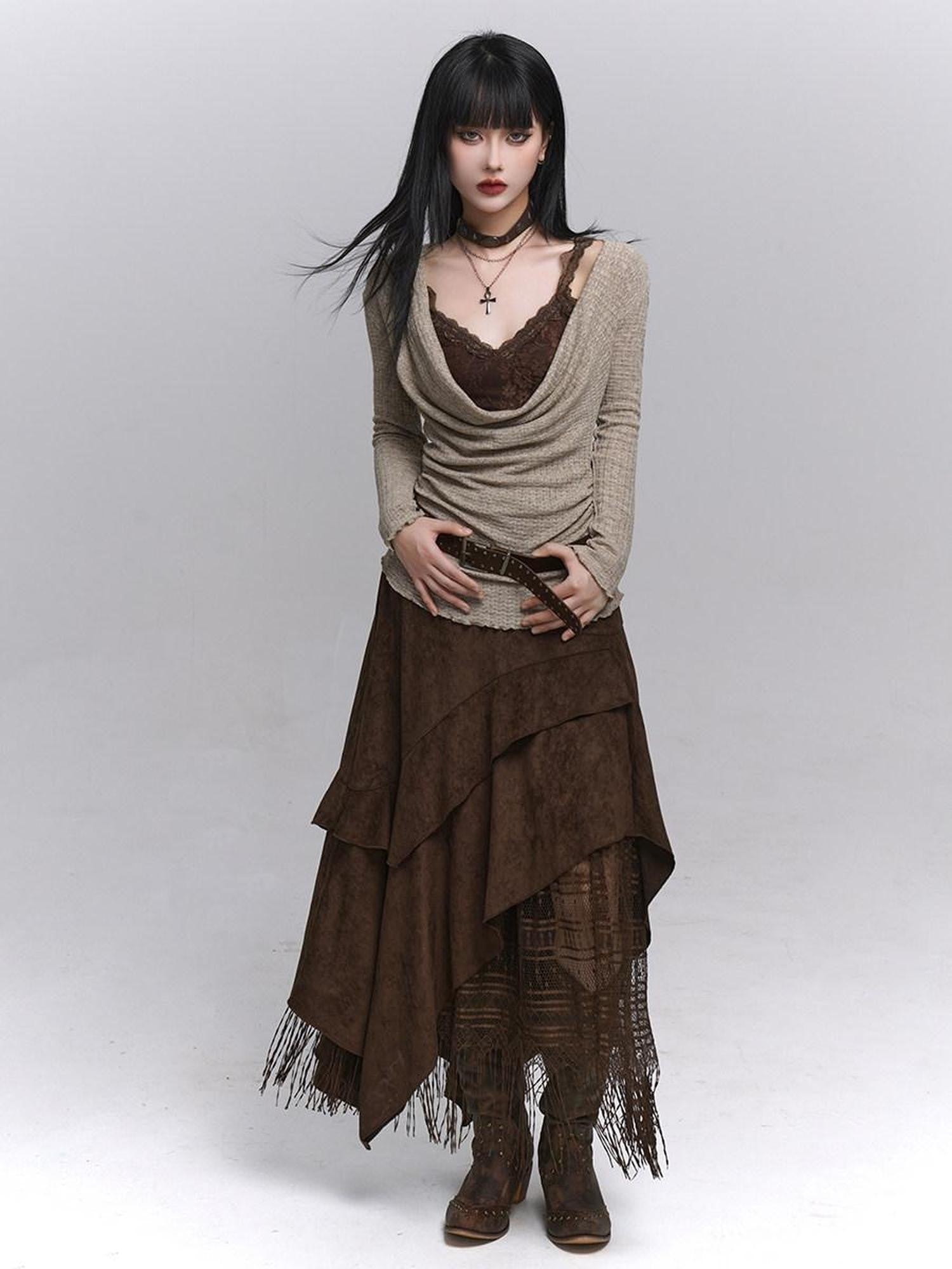 LADYGHOST Ghost Girl A Line Long Northwest Wasteland Women&