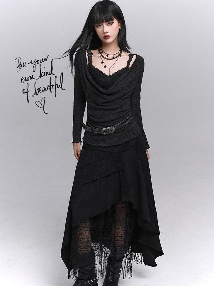 LADYGHOST Ghost Girl A Line Long Northwest Wasteland Women&