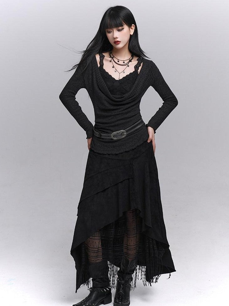 LADYGHOST Ghost Girl A Line Long Northwest Wasteland Women&