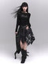 LADYGHOST Ghost Girl Backless Rhinestone Slim Fit Women&