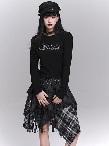 LADYGHOST Ghost Girl Backless Rhinestone Slim Fit Women&