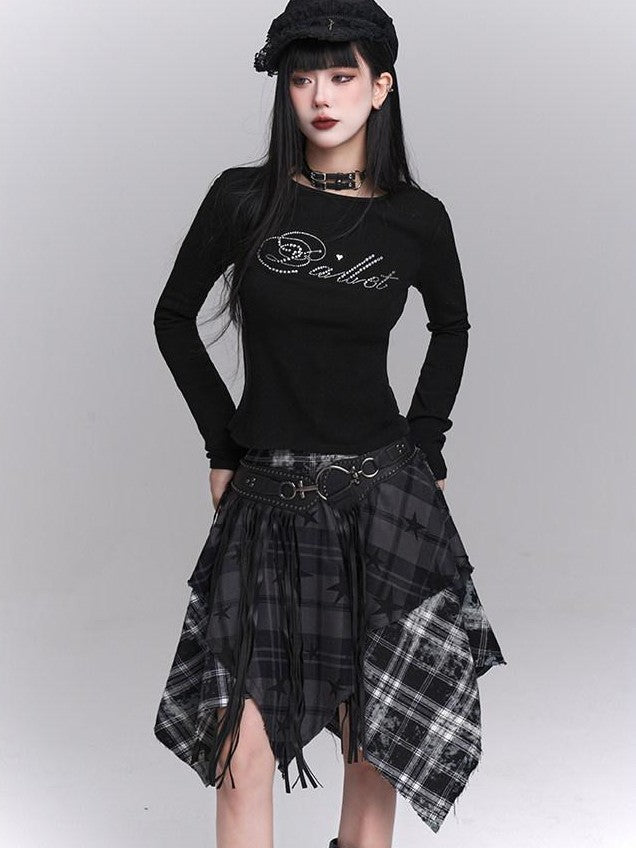 LADYGHOST Ghost Girl Backless Rhinestone Slim Fit Women&