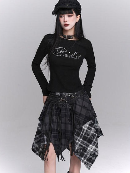 LADYGHOST Ghost Girl Backless Rhinestone Slim Fit Women&