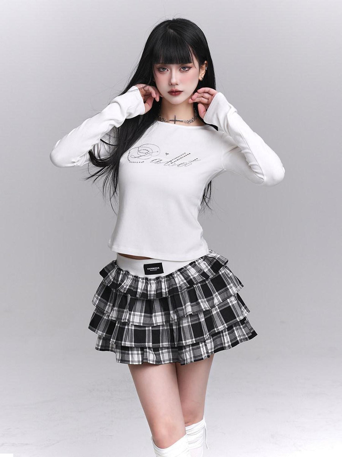 LADYGHOST Ghost Girl Backless Rhinestone Slim Fit Women&