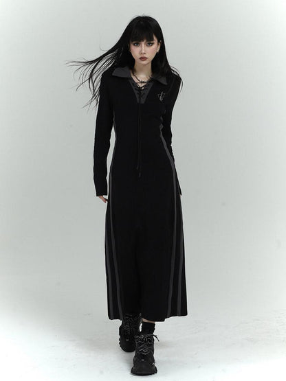 LADYGHOST Ghost Girl Black Long Sleeve Polo Sweatshirt Women&